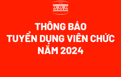 THÔNG BÁO TUYỂN DỤNG VIÊN CHỨC NĂM 2024